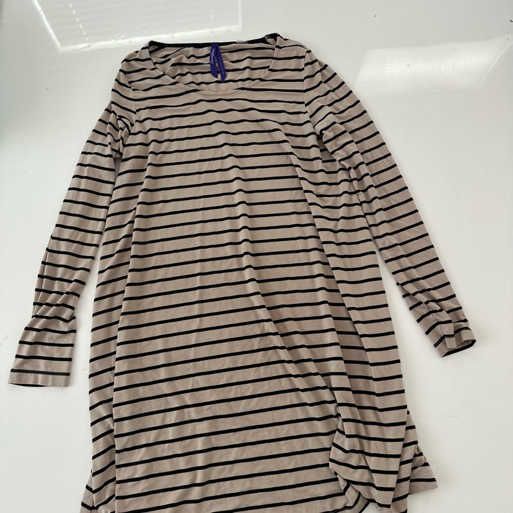 Striped Long Sleeve Dress
